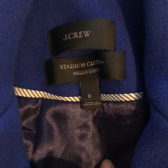 Basically Brand New stadium cloth by Nello Gori Jcrew Royal Blue Peacoat - Picture 4 of 8